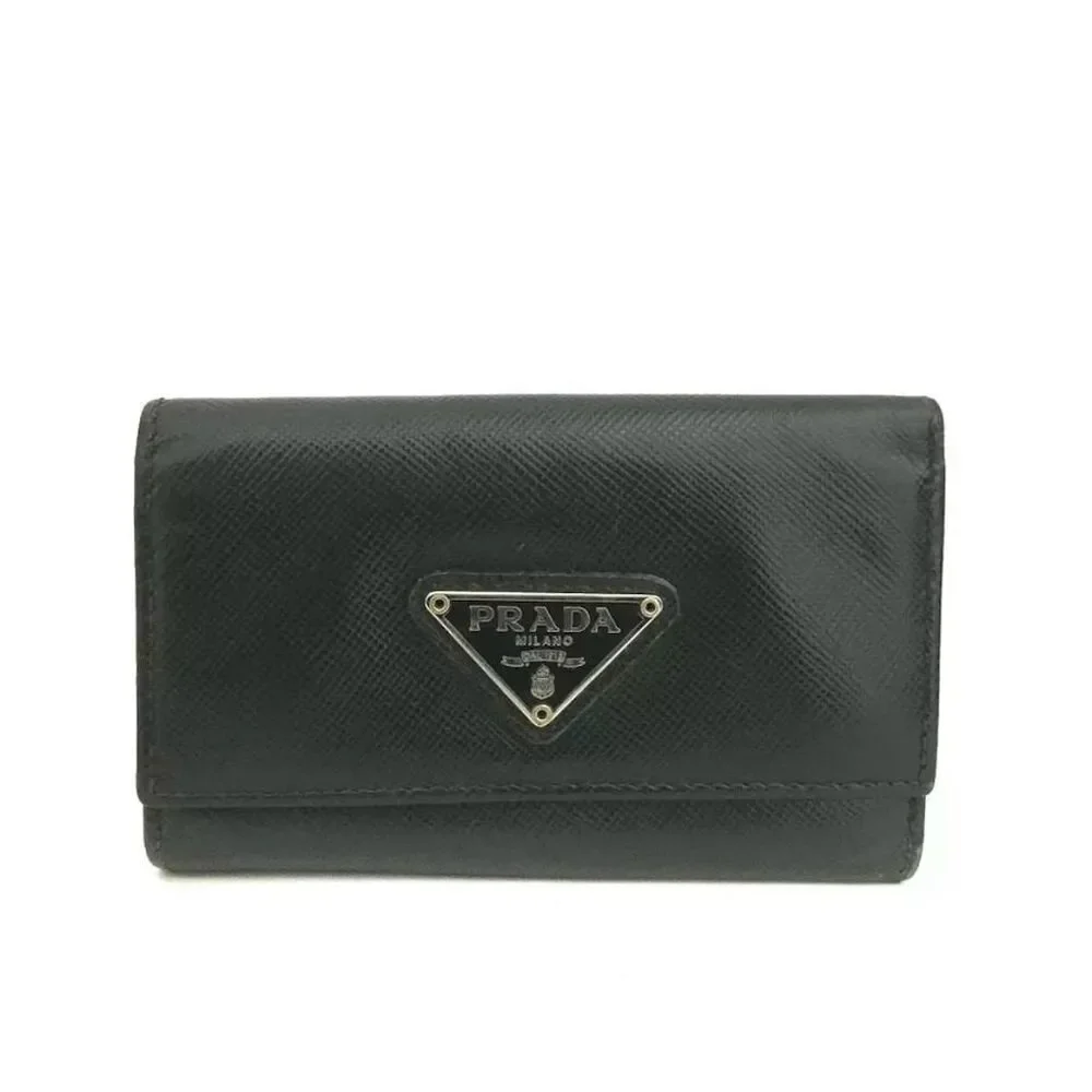 Prada Saffiano Leather Black Key Case Unisex - Picture 9 of 12